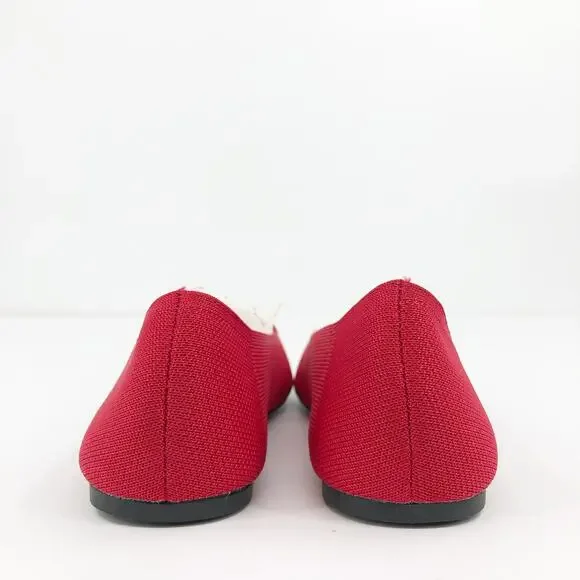 MIA Women's Emme Flyknit Ballet Flats Size 6 Red Stripes Pointed Toe NWOB - Picture 8 of 9